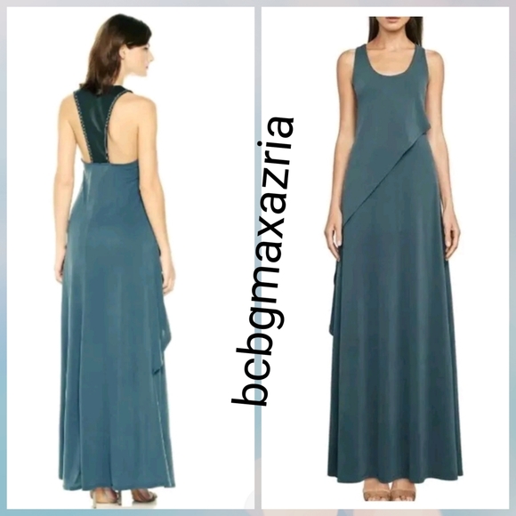 NEW WITH TAGS BCBGMAXAZRIA AUDRA FAUX LEATHER BACK MAXY DRESSD MSRP$198 - Picture 5 of 6